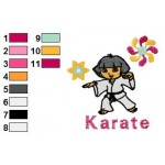 Dora Karate Poster Embroidery Design